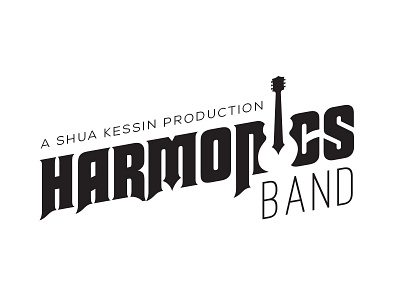 Harmonics Logo Unused Concept band black and white bold branding guitar harmonic harmony identity logo music white space