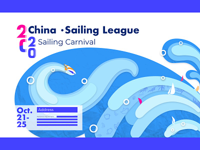 One of the Design Plans for a Sailing Carnival advertisment design illustration