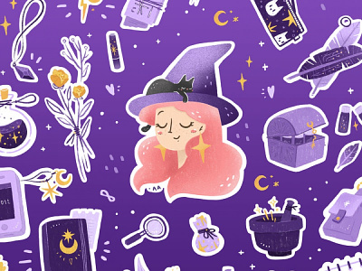 This is April illustration witch
