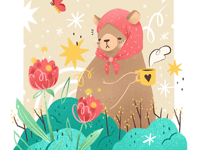 Take Your Time animal bear cute illustration