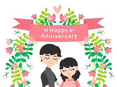 Illustration - Anniversary anniversary couple free freepik love vector