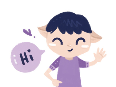 Illustration - Oh Hi ! avatar character hello