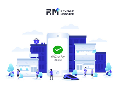 Illustration : WeChat Pay bank fintech payment wallet wechat wechat pay