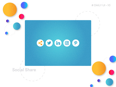 Day 10 - Social Share - Daily UI challenge daily icons pavani pavanitln share socail social ui uiux