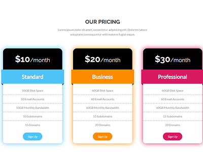 Pricing Table css html html5 price price list price table