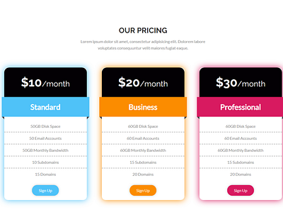 Pricing Table