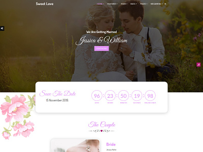 Lavender - Wedding Event, Planner & Coming Soon HTML Template bride couple groom wedding wedding design wedding event wedding invitaion wedding planner