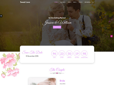Lavender - Wedding Event, Planner & Coming Soon HTML Template bride couple groom wedding wedding design wedding event wedding invitaion wedding planner
