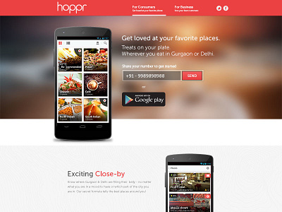 Hoppr landing page homepage hoppr landing page loyalty red search website