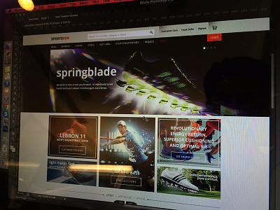 Sportsdon - Homepage black clean ecommerce flat sports website