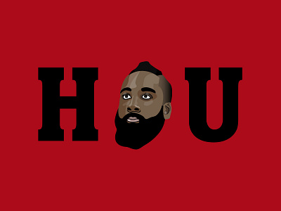 James Harden basketball beard houston illustration james harden nba playoffs rockets