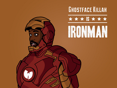 Iron Man ghostface killah illustration iron man vector wu tang