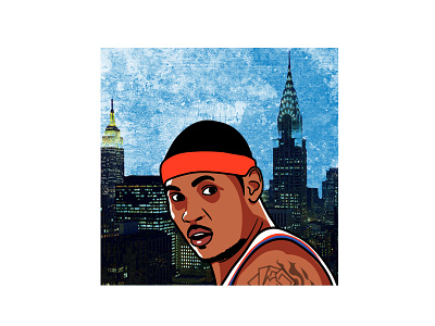 Carmelo Anthony basketball carmelo anthony illustration knicks nba new york