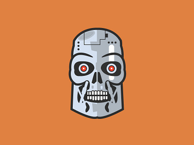 Terminator illustration robot sci fi skynet terminator vector