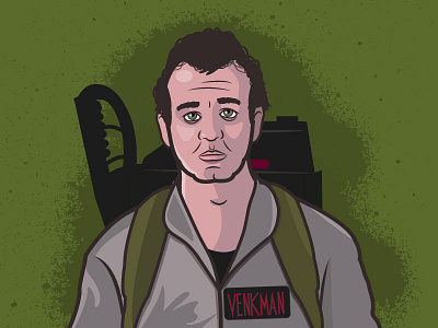 Peter Venkman bill murray ghostbusters illustration peter venkman portrait vector