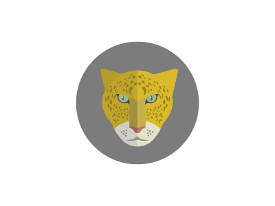 Leopard cat icon illustration leopard vector