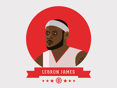 Lebron James basketball heat illustration lebron james miami heat nba portrait