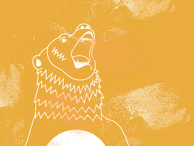 Bear bear illustration orange vector