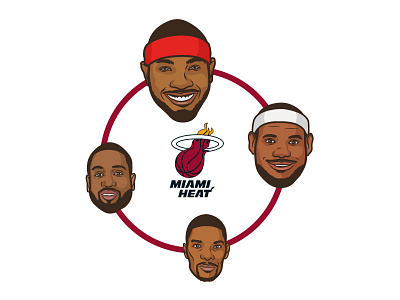 Miami's Big Four? basketball bosh carmelo illustration lebron miami heat nba wade