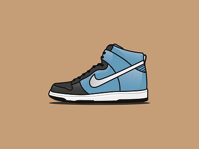 Nike Dunk Premium - Ice Blue/Black dunks illustration nike shoe
