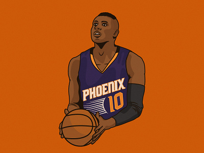 Leandro Barbosa basketball illustration leandro barbosa nba phoenix suns portrait