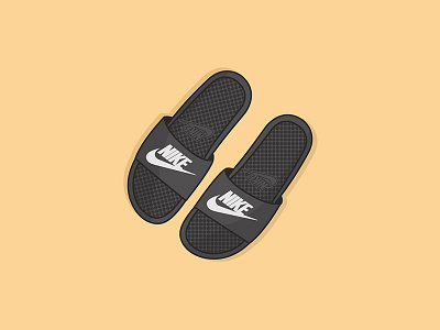 Nike Benassi JDI Slide illlustration nike sandals shoes slides