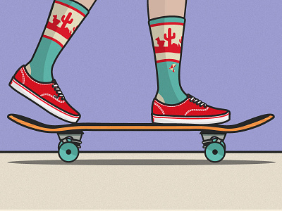 Restless Socks Illustration illustration skateboard socks vans