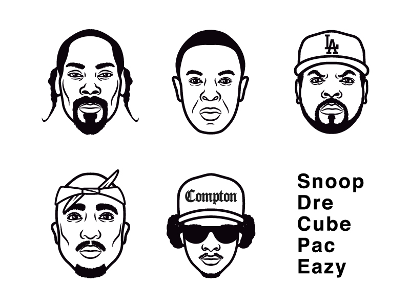 West Coast Rap Legends By Michael Walchalk On Dribbble