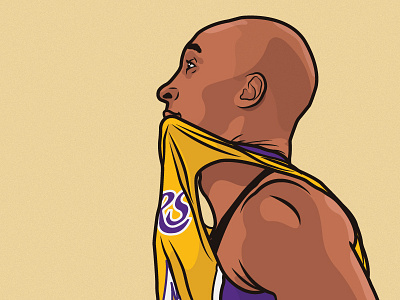 Kobe Bryant basketball illustration kobe bryant lakers nba portrait