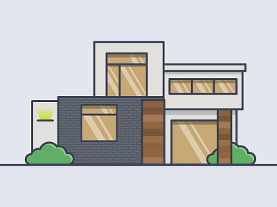Mod House house illustration modern