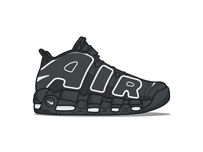 Nike Air More Uptempo air nike basketball illustration nike shoes sneakers