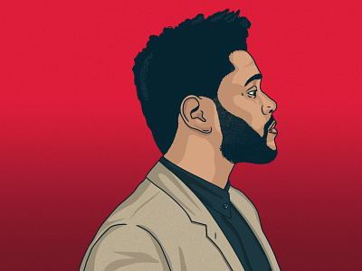 The Weeknd illustration portrait the weeknd vector