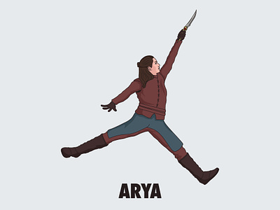 Air Arya arya stark basketball game of thrones illustation jordan nike vector