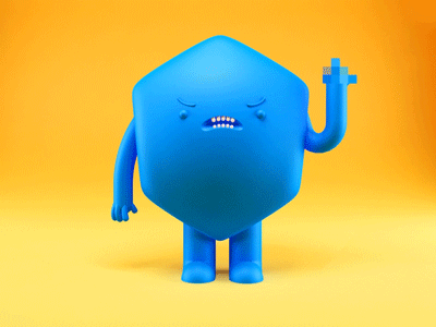 angry dude 3d angry animation balloon c4d motion