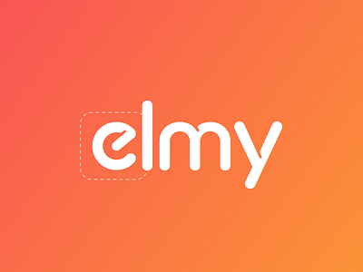 Elmy logo branding elmy icon logo logotype orange