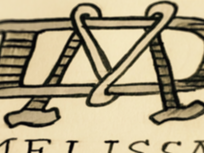 Melissa d letters m melissa monogram typography
