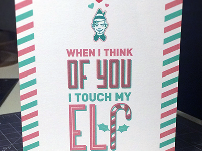 Touch My Elf card christmas christmas card elf hearts holiday love season winter