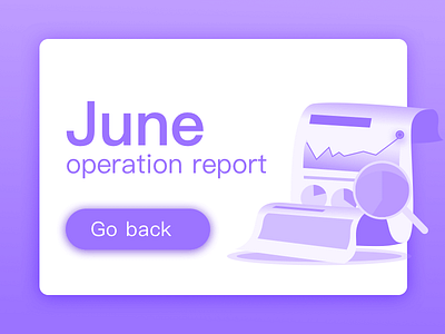 June Operation Report card data illustration operate presentation