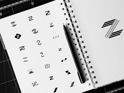 Logo abstract branding icon icons identity illustrations letter logo mark set type z