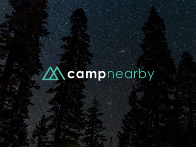 Campnearby brand camp icon logo outdoor