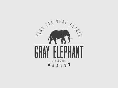 Gray Elephant elephant logo real estate