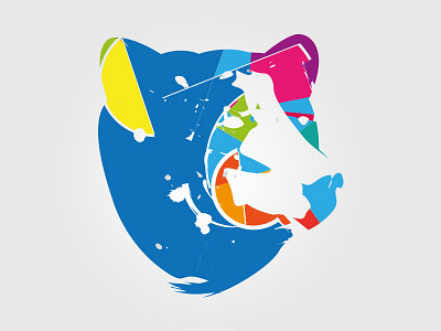 Bear bear illustration spots vector