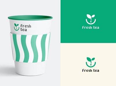 fresh tea branding logo