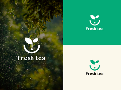 fresh tea branding logo