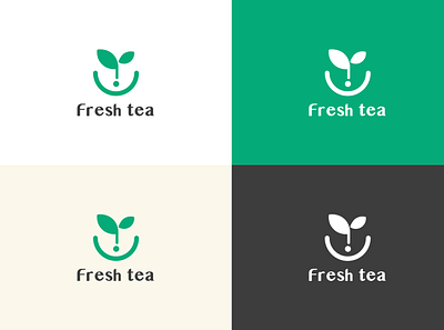 fresh tea branding logo