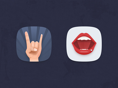 Rock theme icons call icons lip phone rock theme