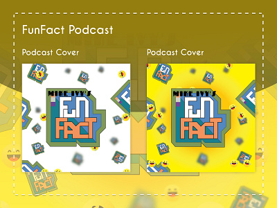 Funfact Podacst cover design fun icon illustration logo podcast podcast art podcast cover podcast logo product typography ui vector