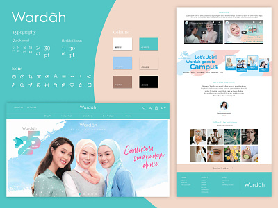 Wardah Landing page branding design illustration indonesia interface product typography ui ux website
