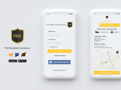 PAX Roadside Assistance design indonesia intelligence mobile app mobile application product towing ui ux