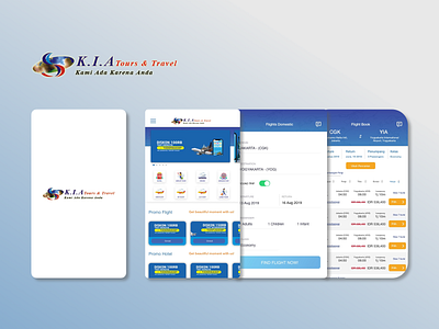 KIA Tours & Travel flight hotel illustration indonesia product searchflight tours toursandtravel travel travel app ui uidesign vector